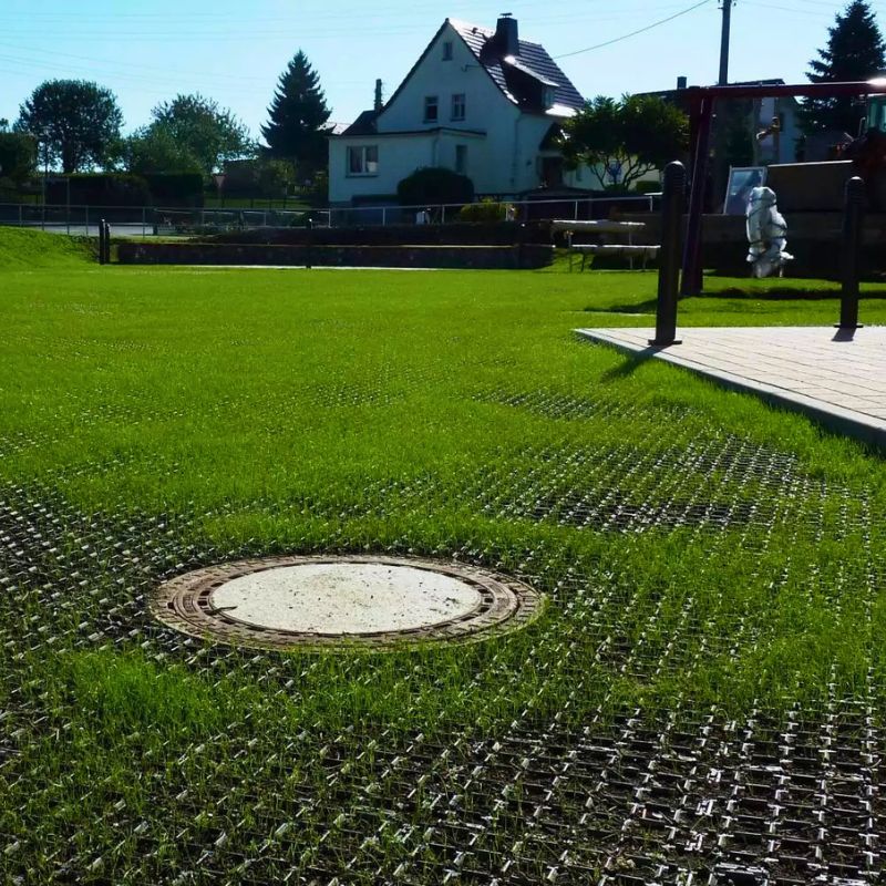 Bodensicherungssystem für Feuerwehraufstellflächen